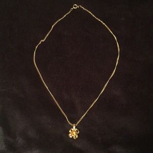 Topaz and gold plated necklace